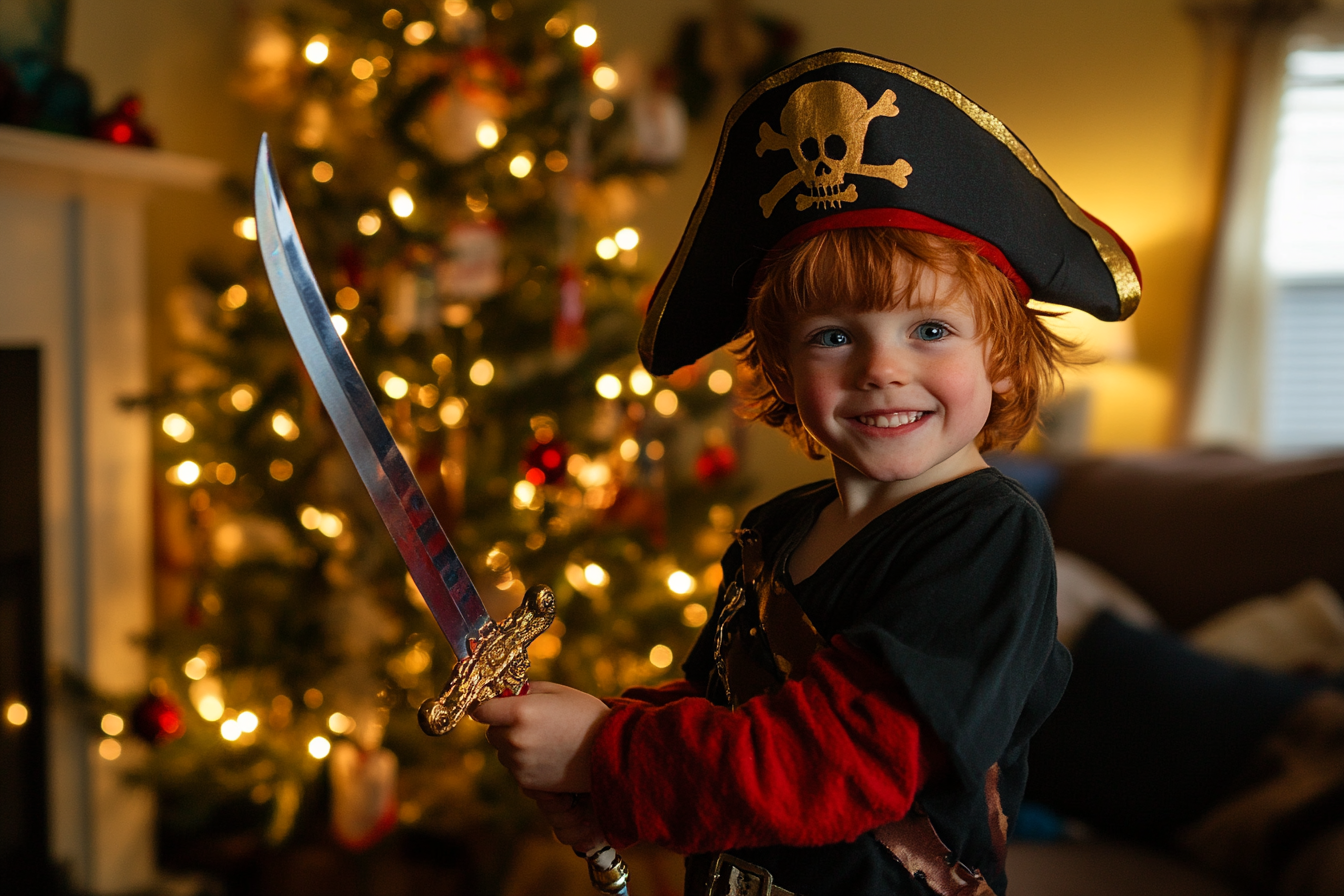 A boy dressed as a pirate | Source: Midjourney