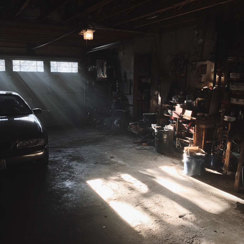 The interior of a messy garage | Source: Midjourney