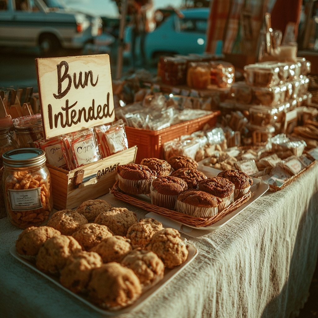 A baked goods table | Source: Midjourney