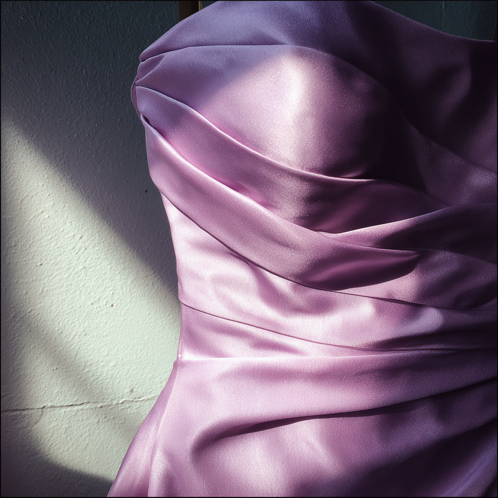 A lilac bridesmaid dress | Source: Midjourney