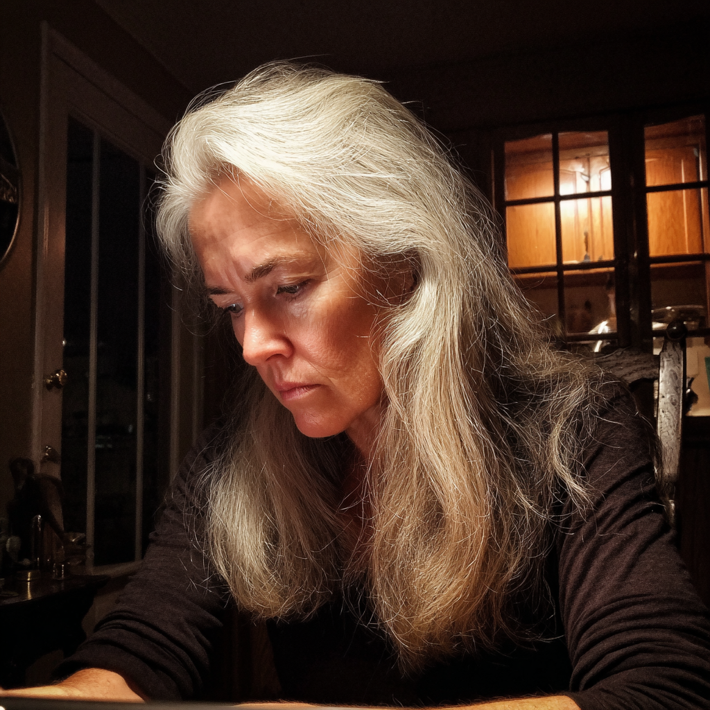 An upset older woman | Source: Midjourney