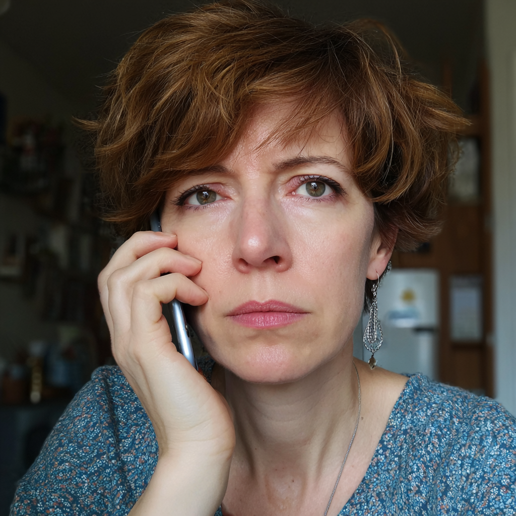 A woman talking on the phone | Source: Midjourney