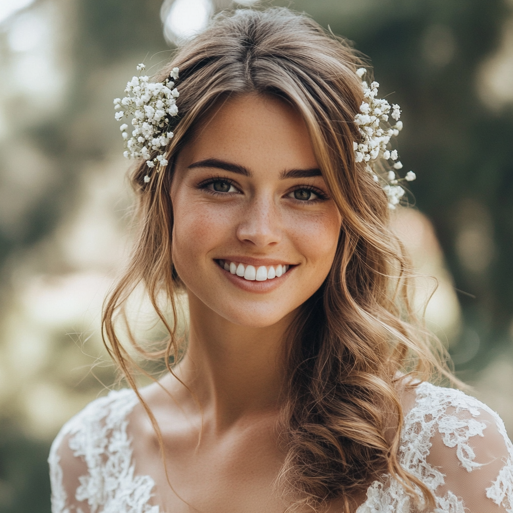 A beautiful bride standing outside | Source: Midjourney