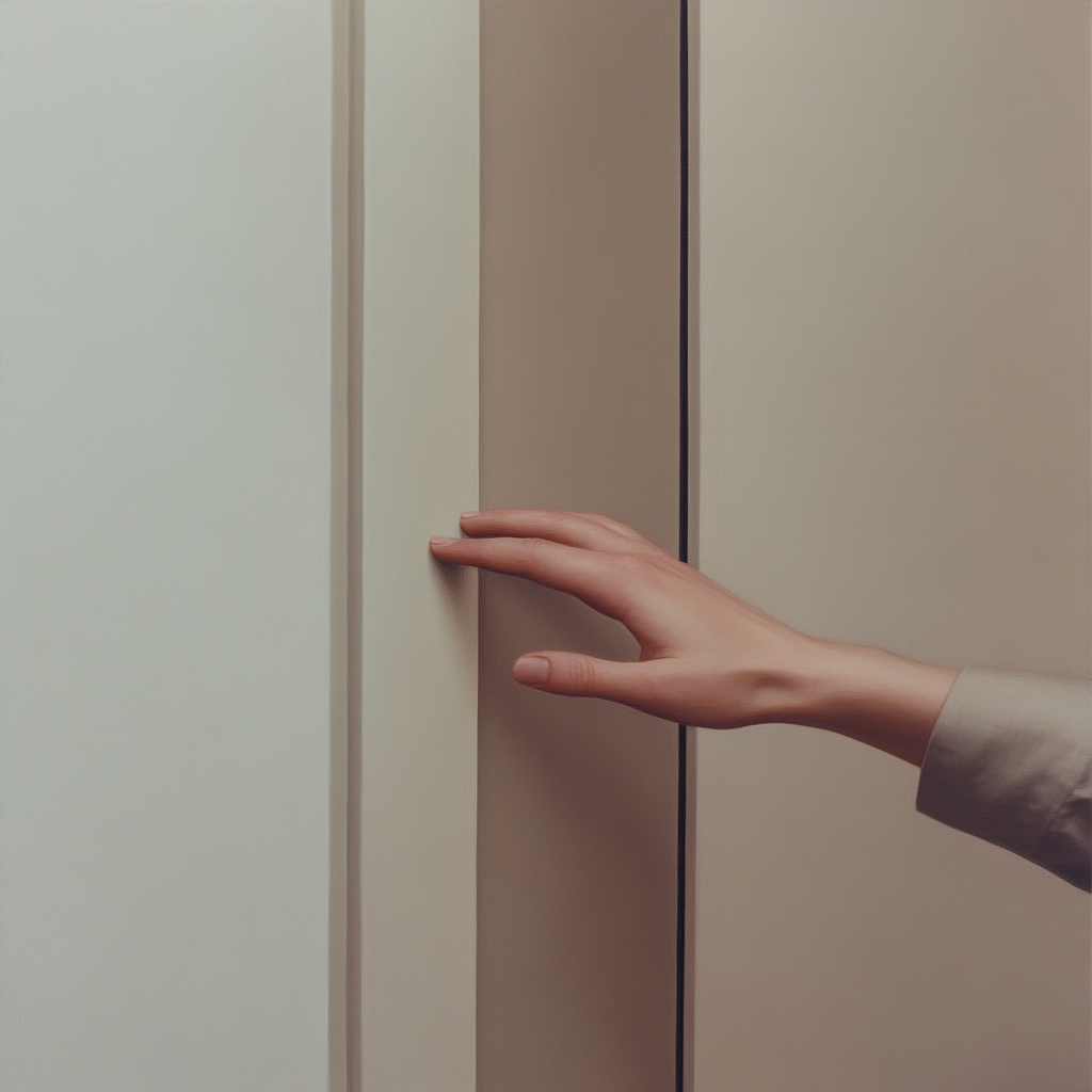 Knocking on the door of a fitting room | Source: Midjourney