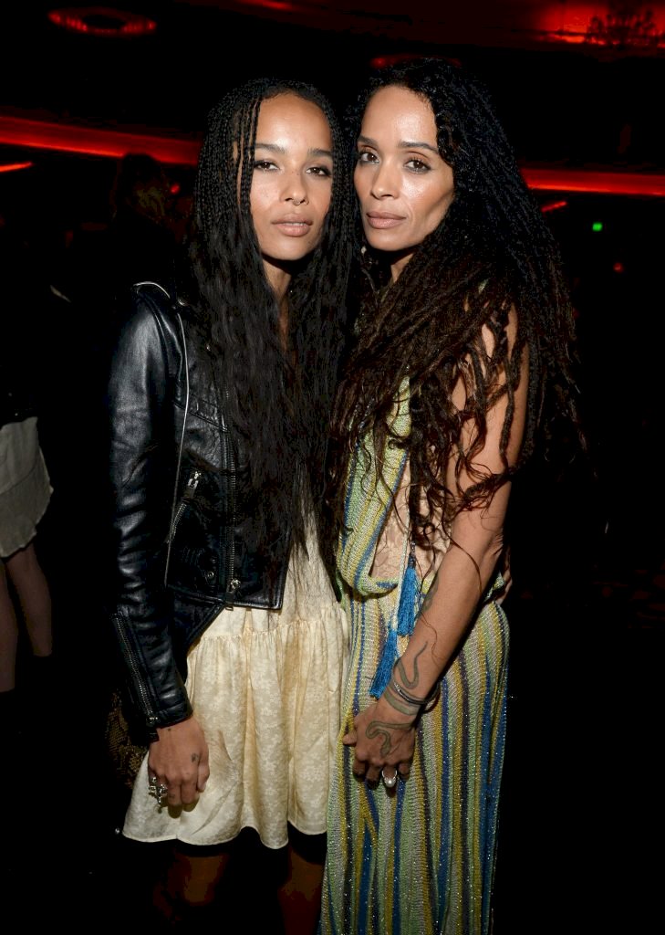  Zoë Kravitz and Lisa Bonet attend Saint Laurent at the Palladium on February 10, 2016, in Los Angeles, California for the Saint Laurent Los Angeles show. | Photo by Kevin Mazur/Getty Images for SAINT LAURENT