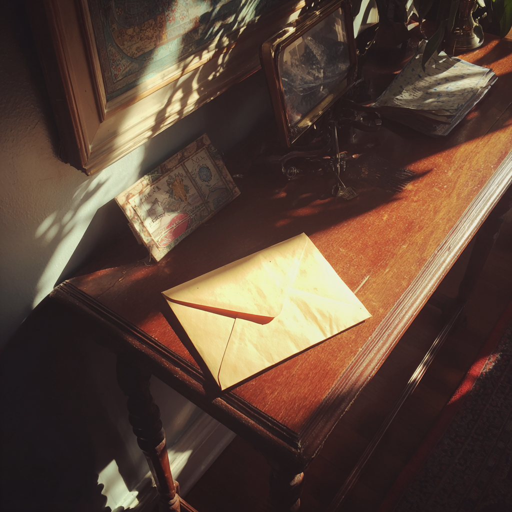 An envelope on a table | Source: Midjourney