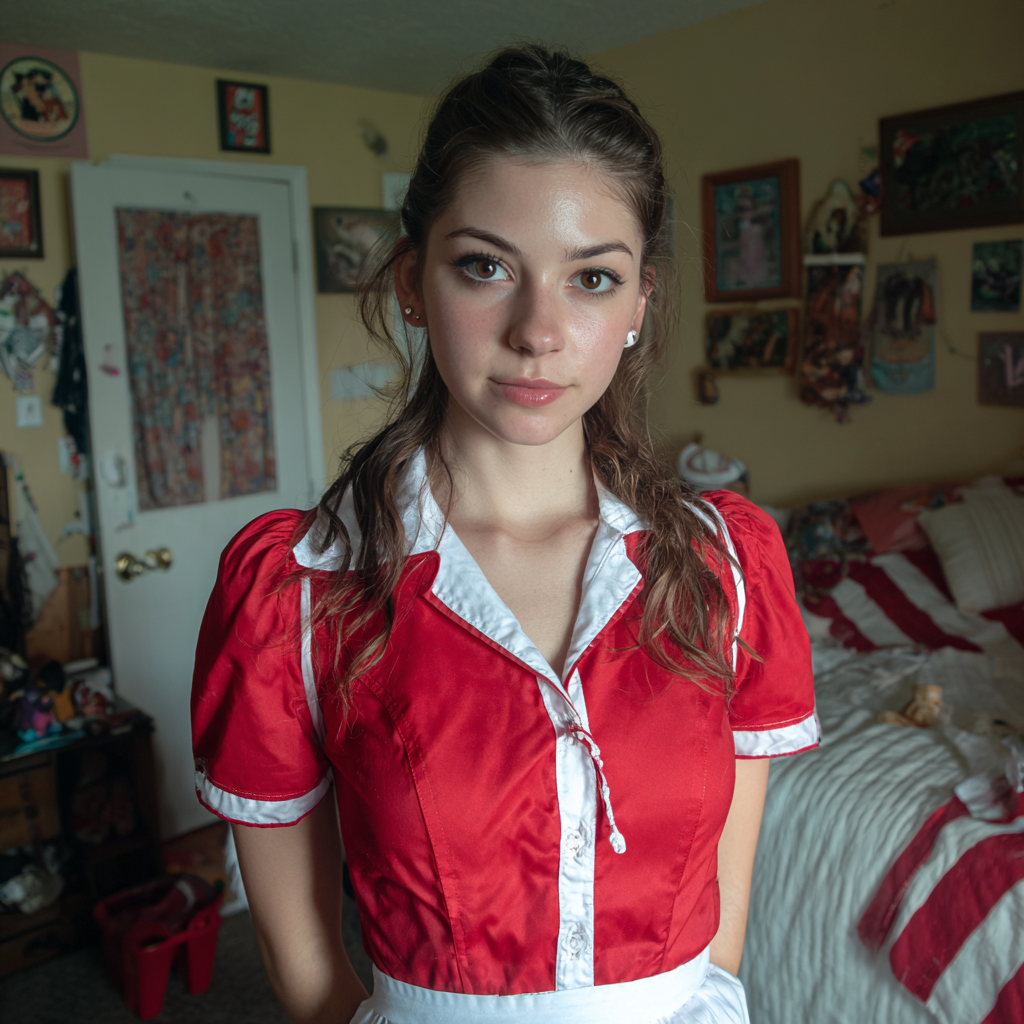 A woman wearing a diner uniform | Source: Midjourney