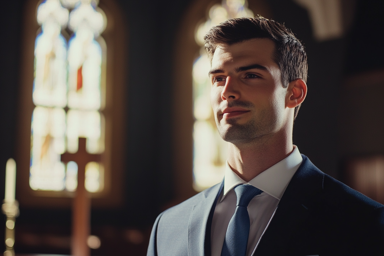A man standing at the altar | Source: Midjourney