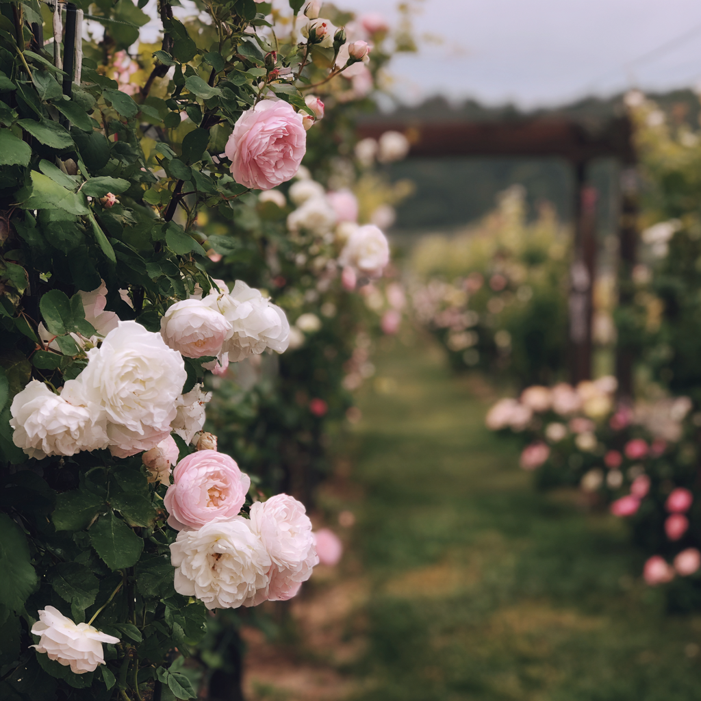 Roses at a wedding venue | Source: Midjourney