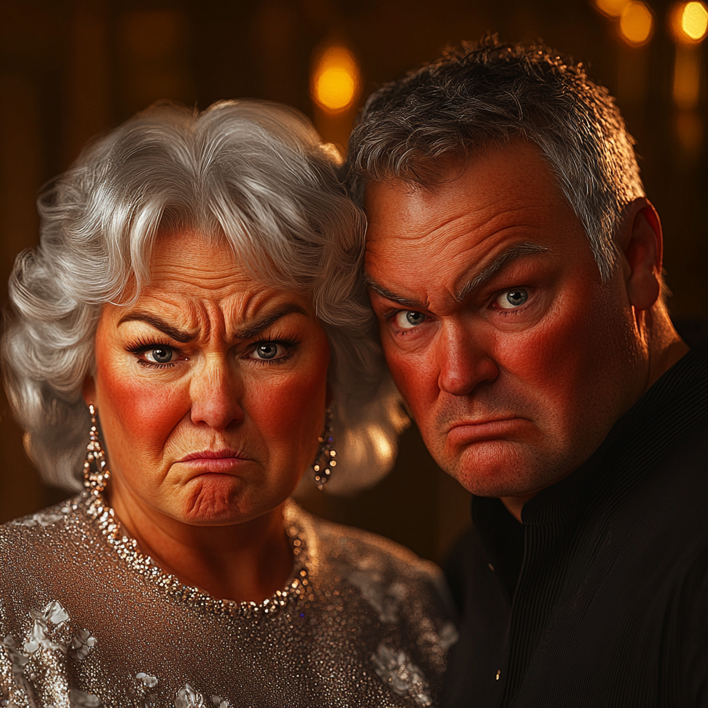 An annoyed older couple | Source: Midjourney