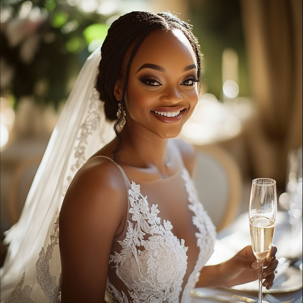 A proud woman sitting at the head of a table | Source: Midjourney