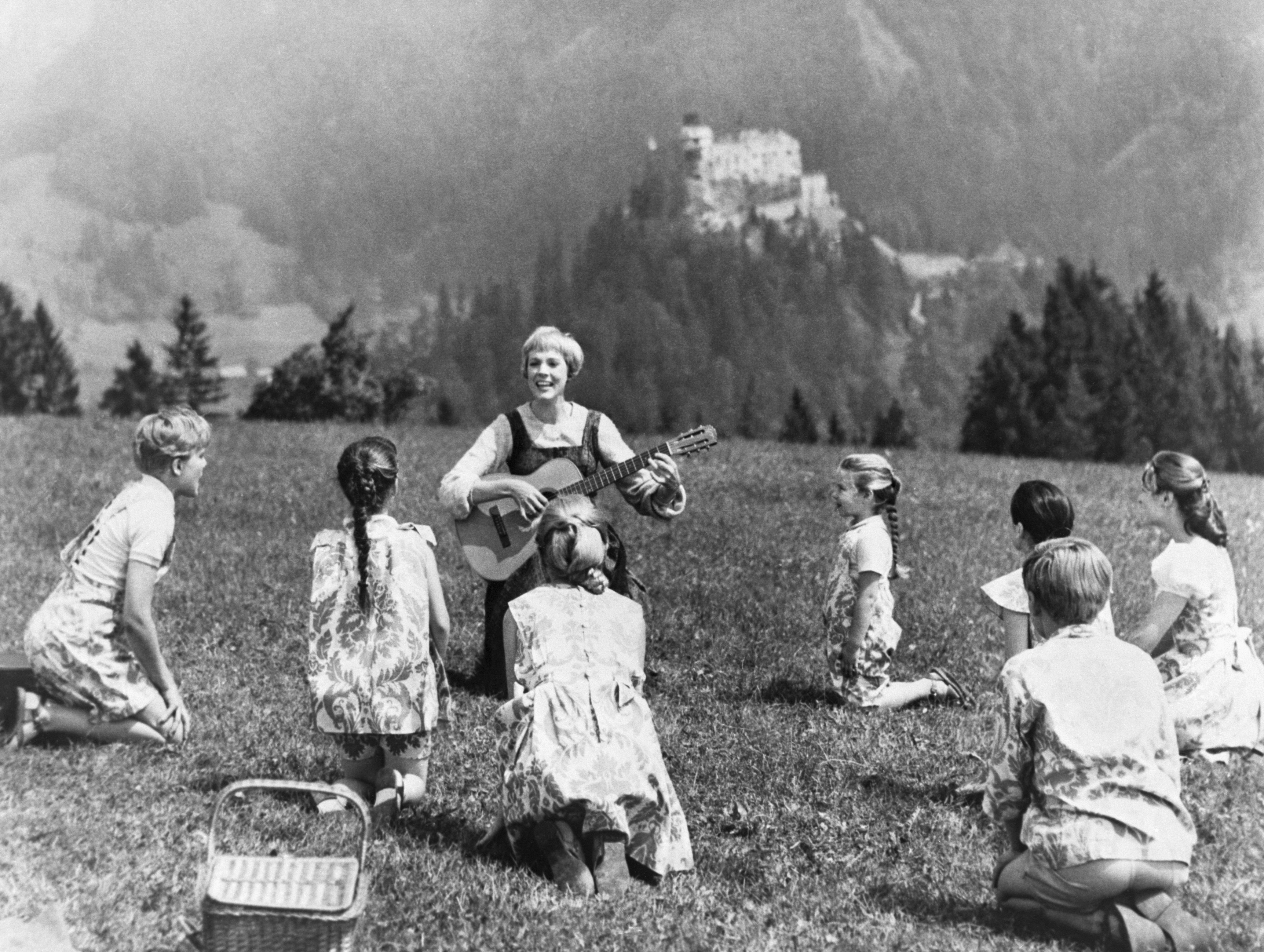 Julie Andrews portrays Maria von Trapp in a scene from the popular movie musical of 1965, "The Sound of Music." | Source: Getty Images