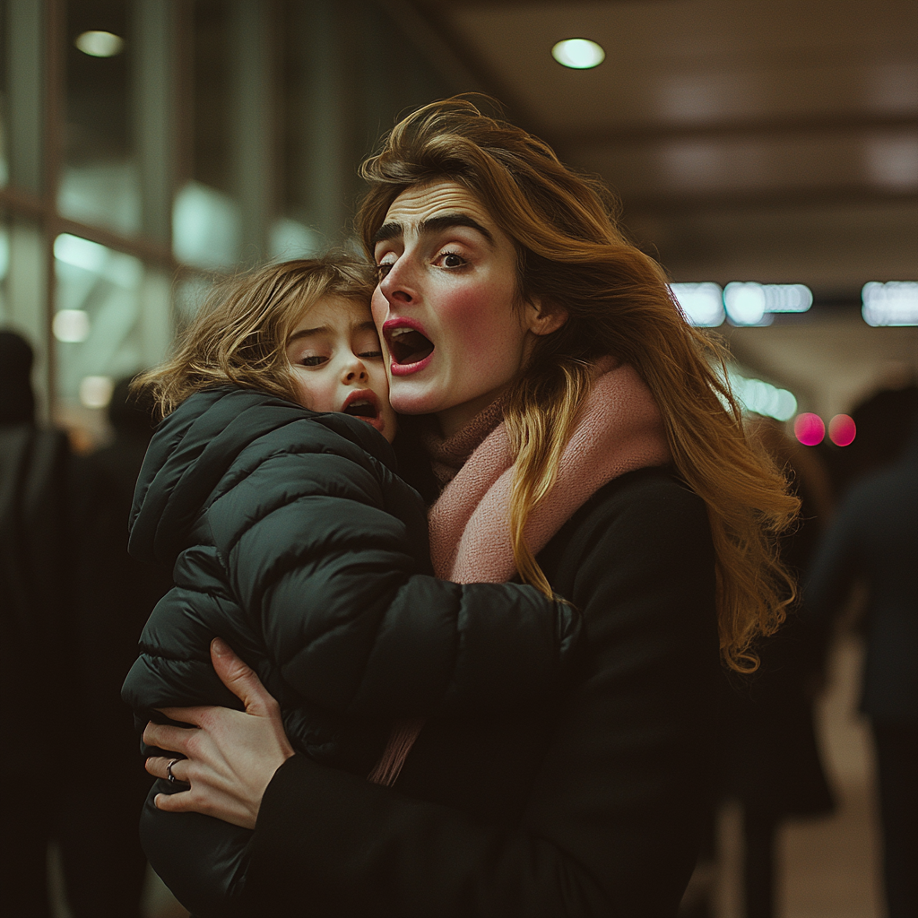 A woman shouting | Source: Midjourney