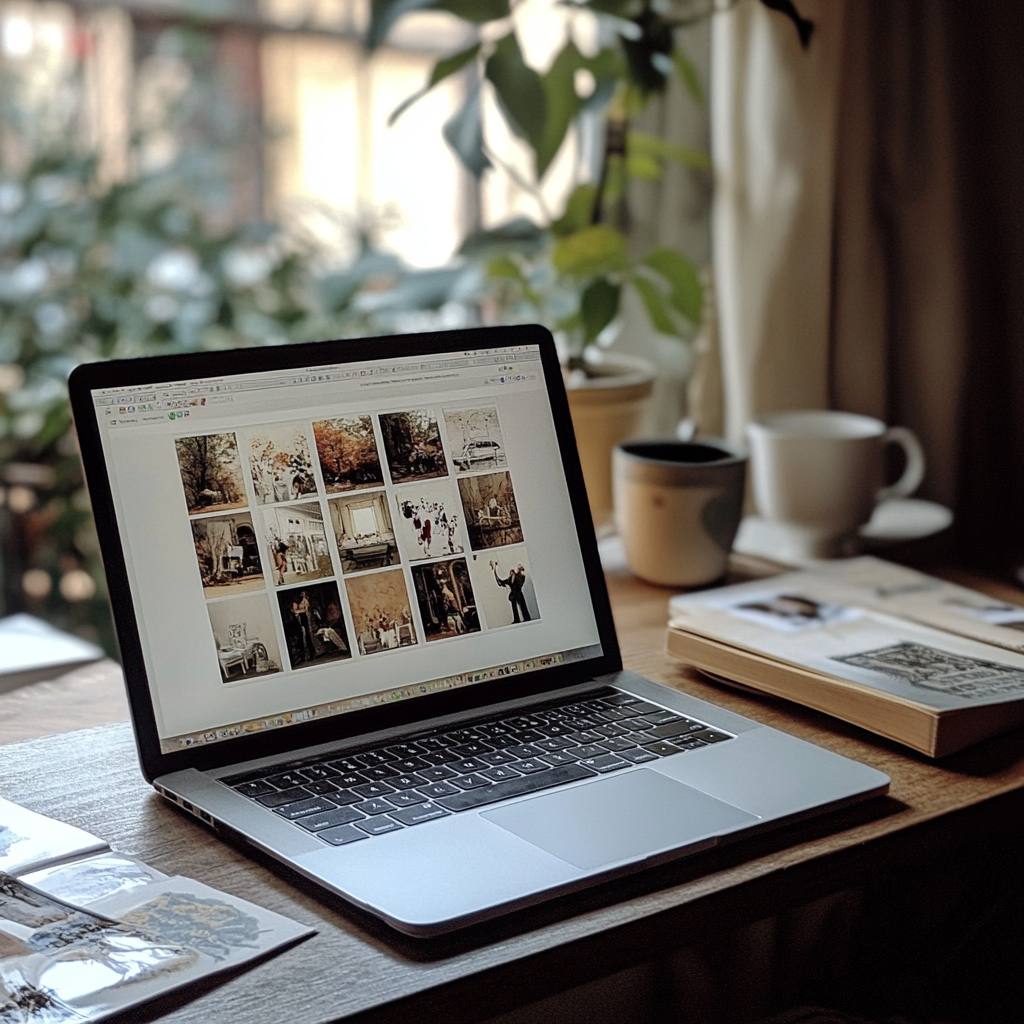 An open laptop on a table | Source: Midjourney