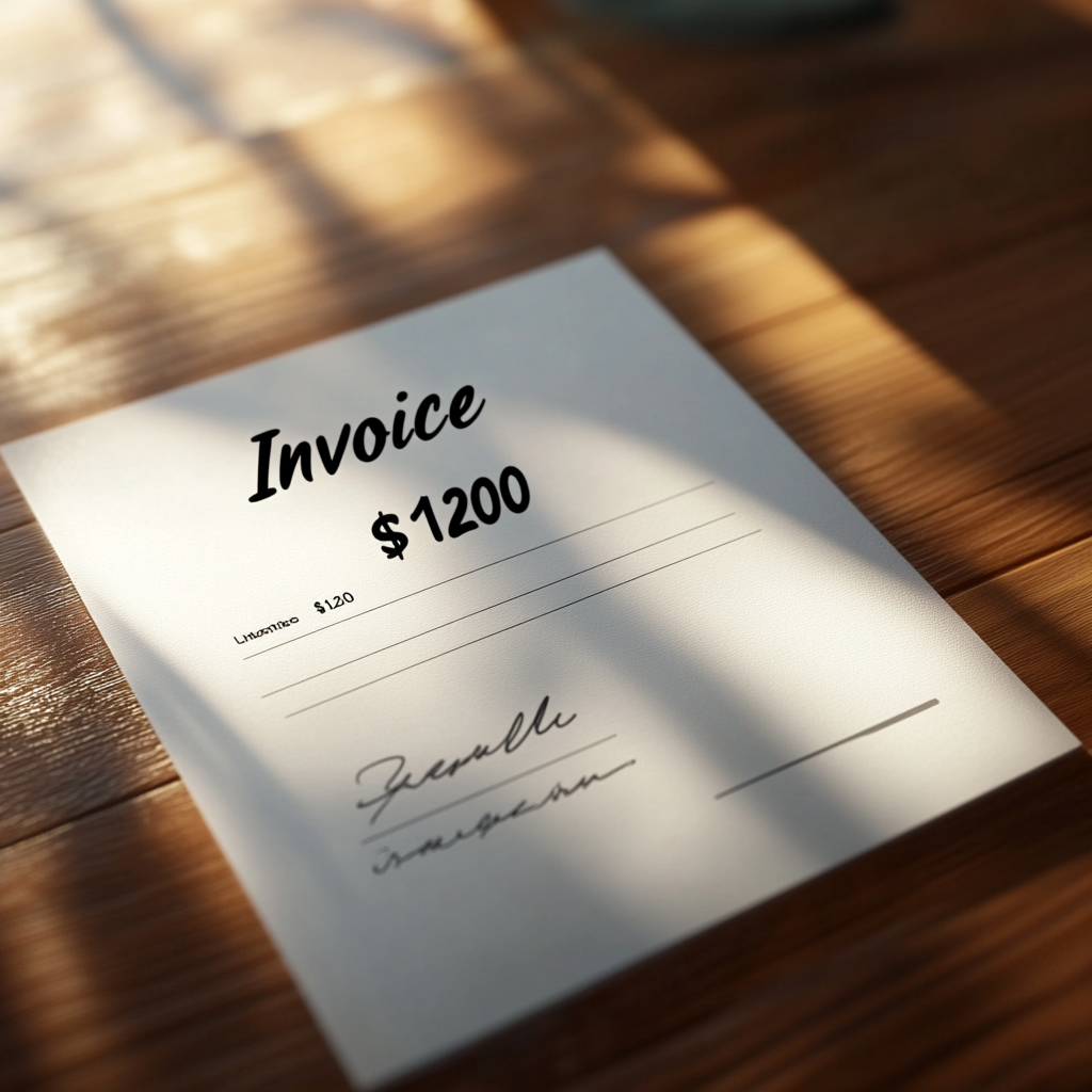 An invoice on the table | Source: Midjourney