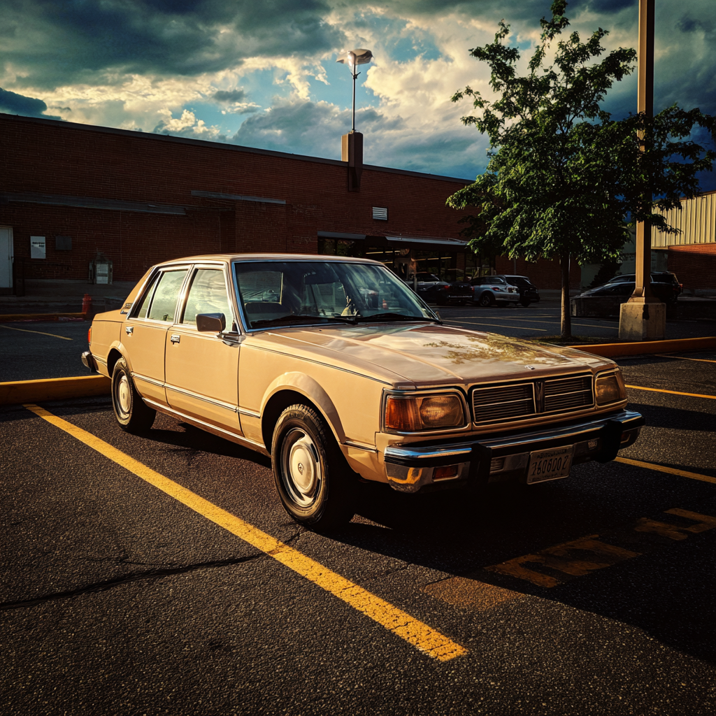 A car in a parking lot | Source: Midjourney