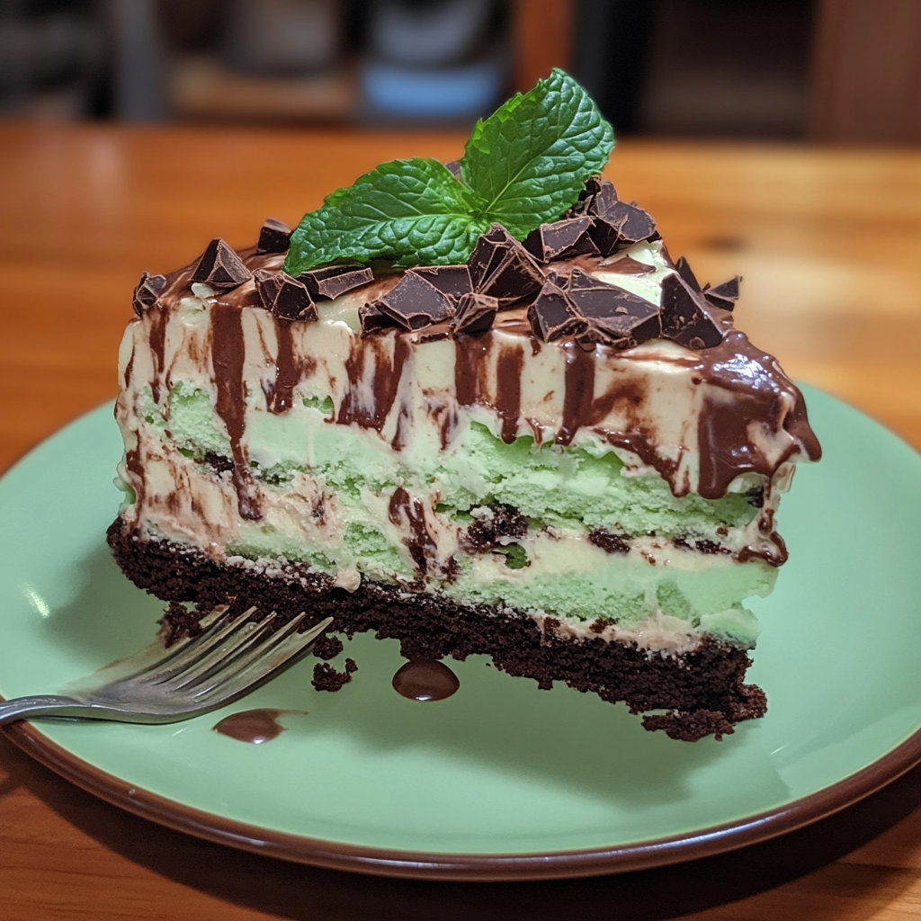 A peppermint dessert | Source: Midjourney