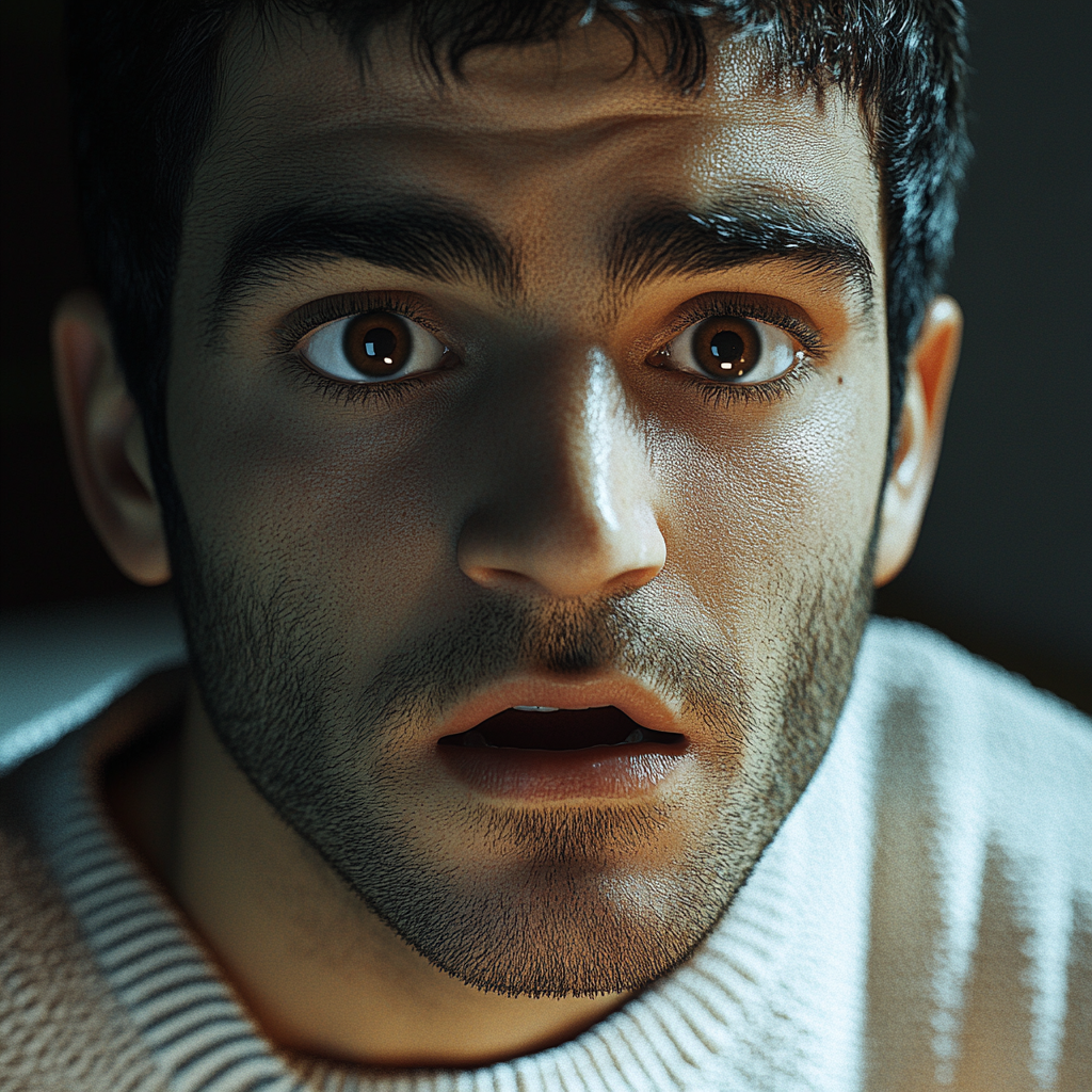 A close-up shot of a man's face | Source: Midjourney