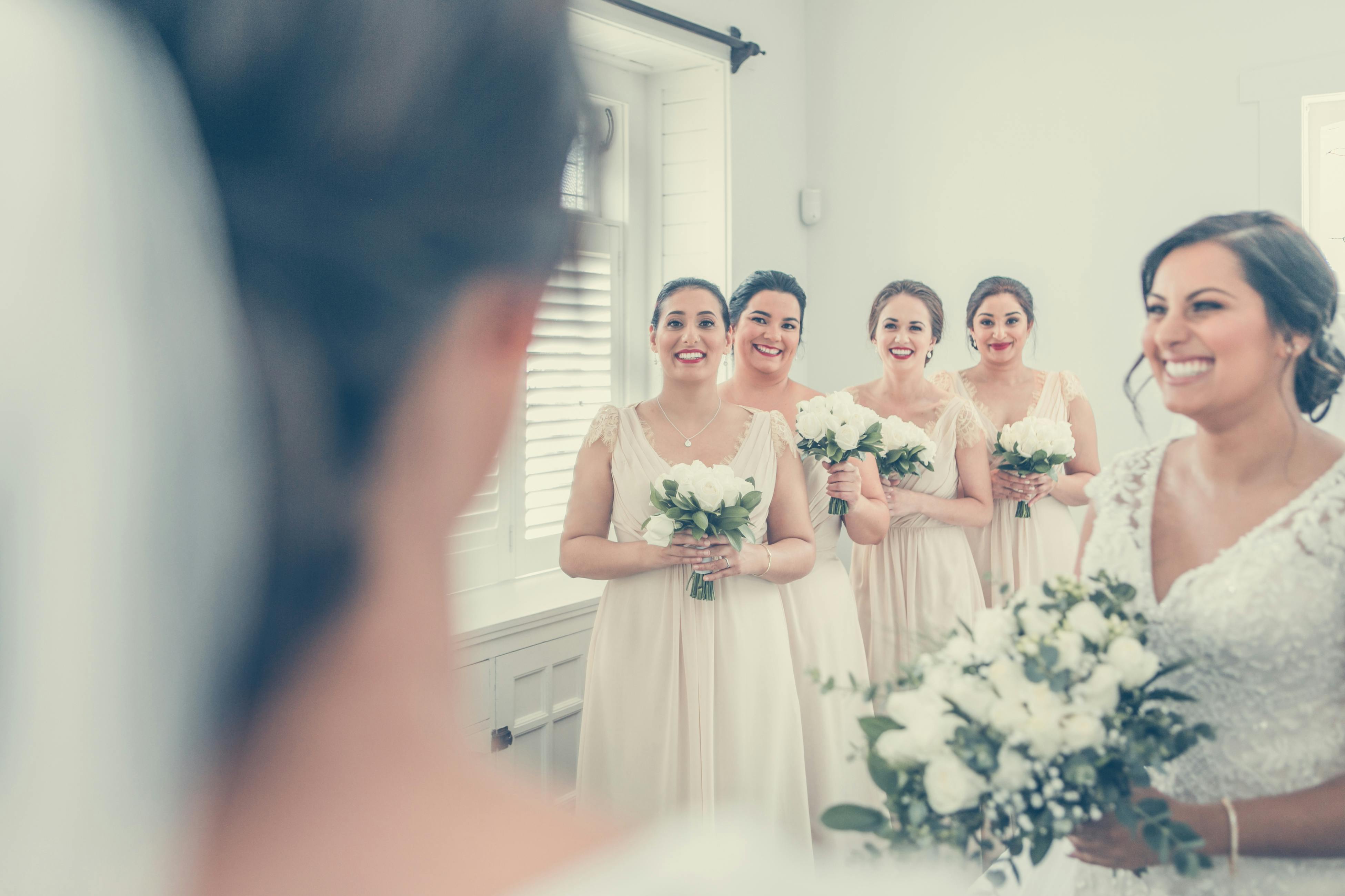 The bride and her bridesmaids pictured ahead of the ceremony | Source: Pexels