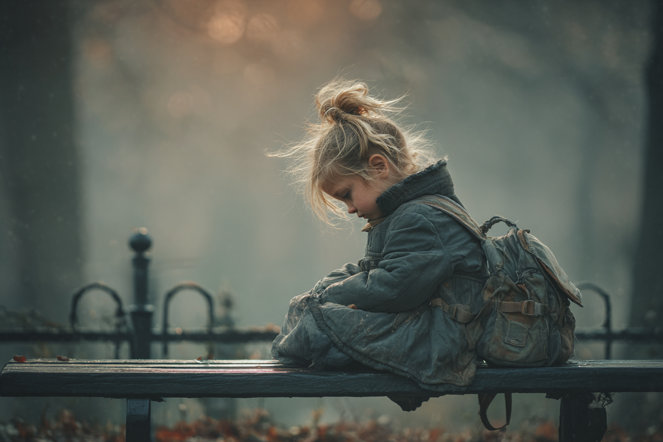 A girl sitting in a park | Source: Midjourney