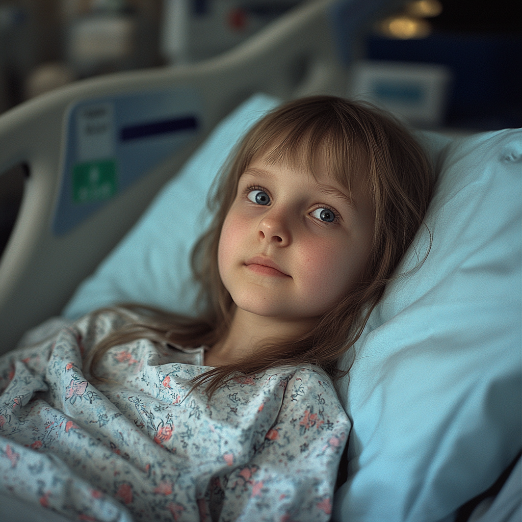 A little girl ready for surgery | Source: Midjourney