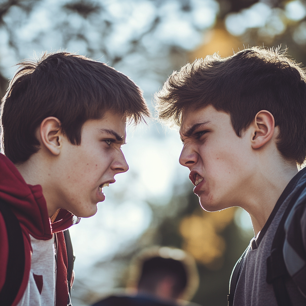 Two boys arguing over a girl | Source: Midjourney