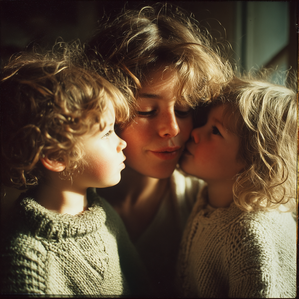 A happy mother with her children | Source: Midjourney