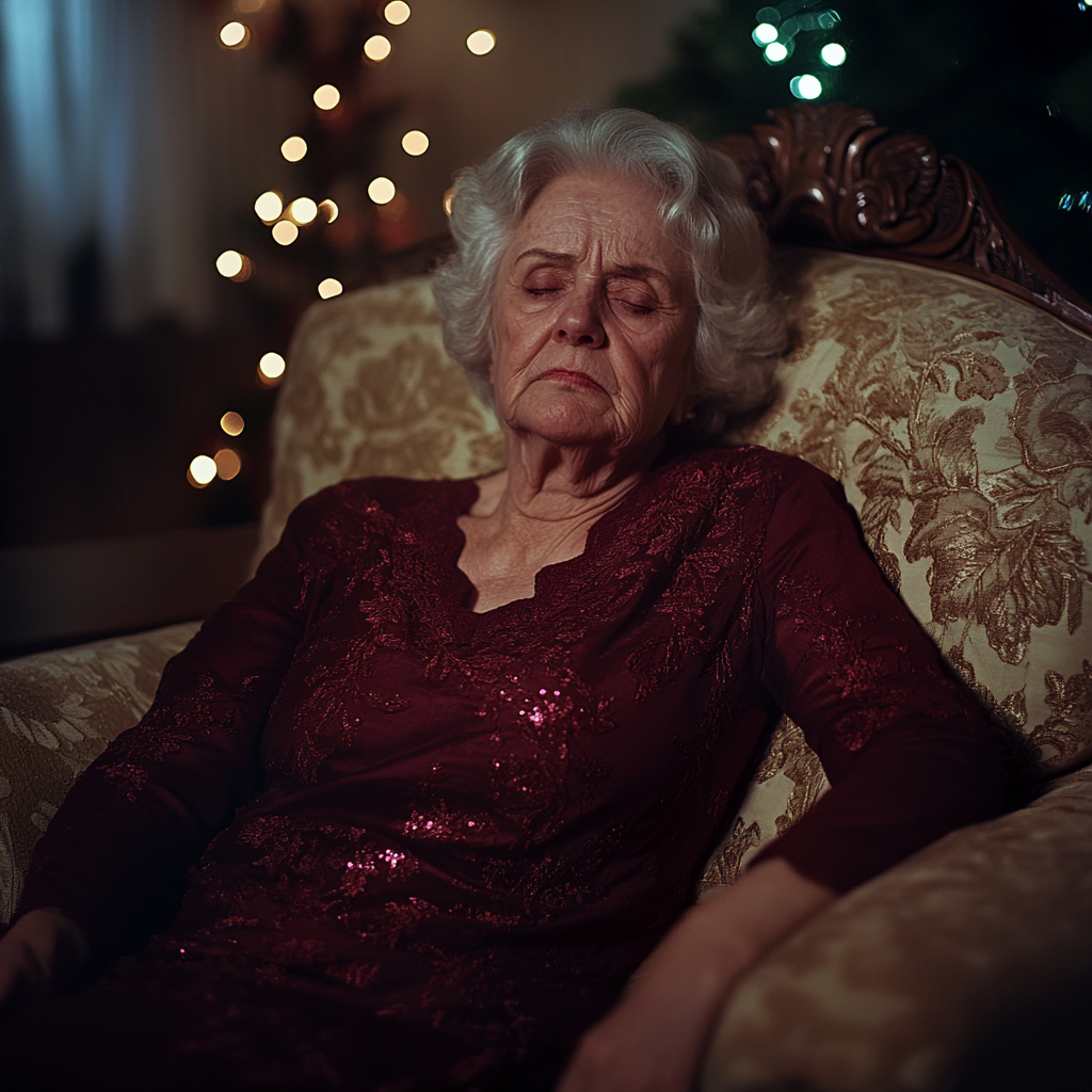 A tired elderly woman | Source: Midjourney