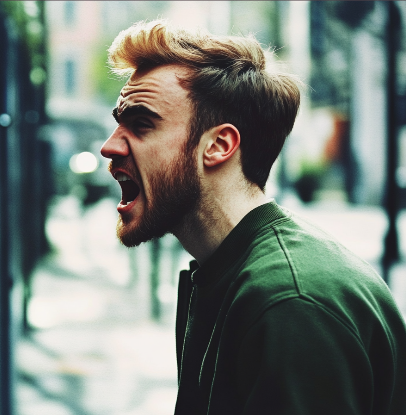 A shouting man | Source: Midjourney