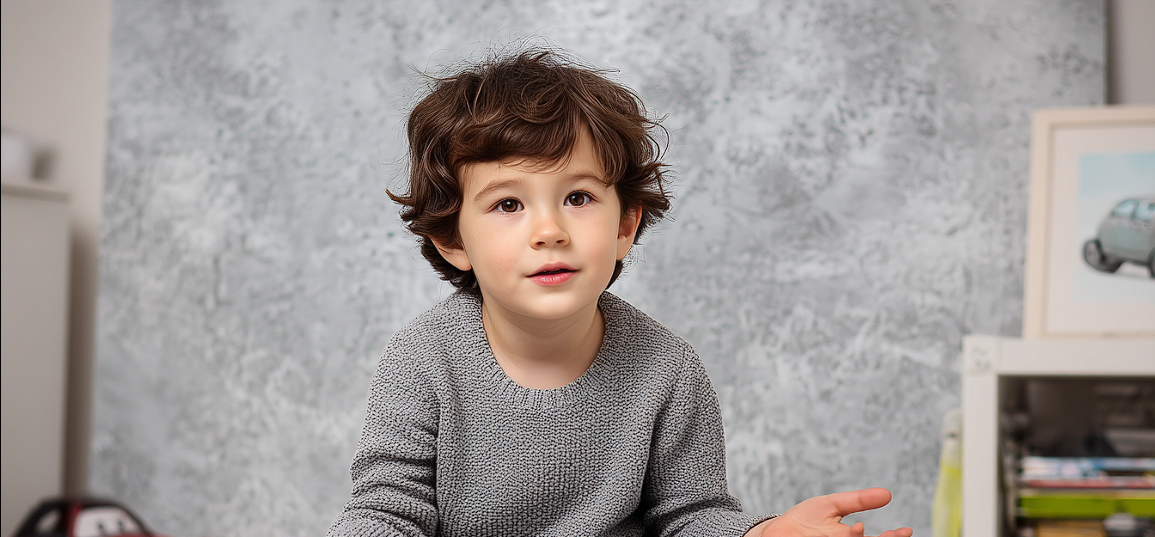 A boy sitting on a carpeted floor | Source: Midjourney