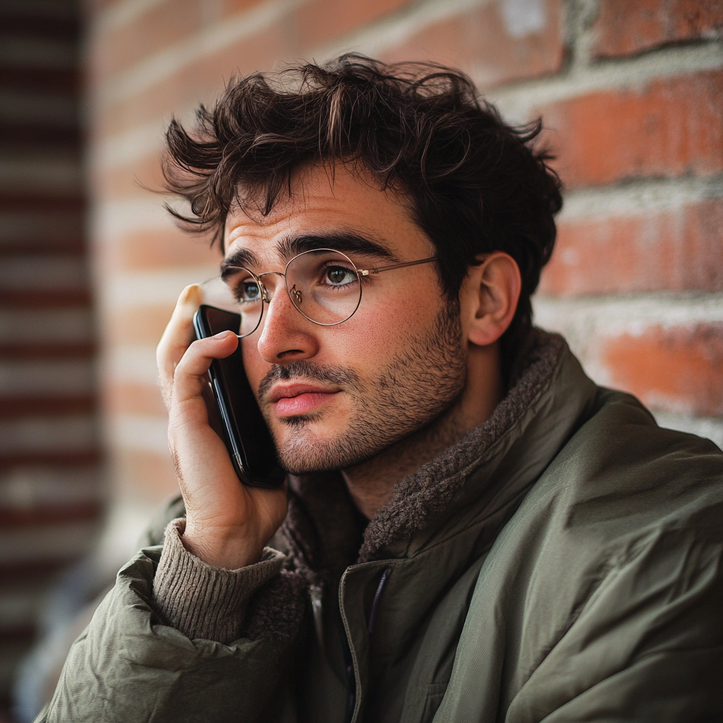 Man having a phone call | Source: Midjourney