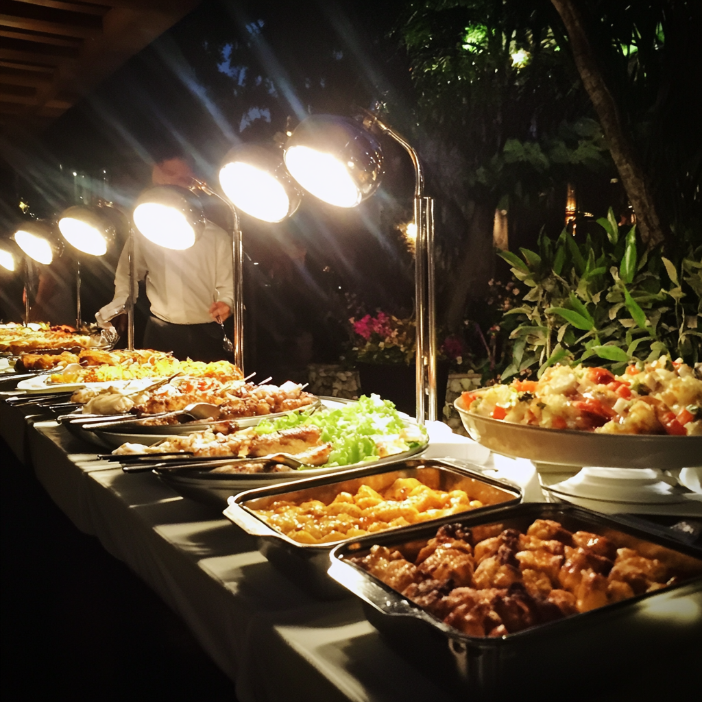 A wedding buffet | Source: Midjourney