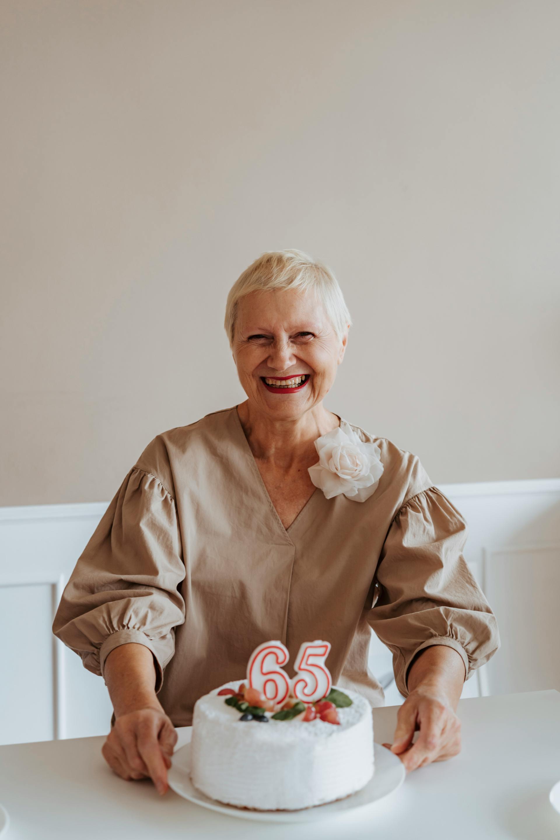 A senior woman celebrating her birthday | Source: Pexels