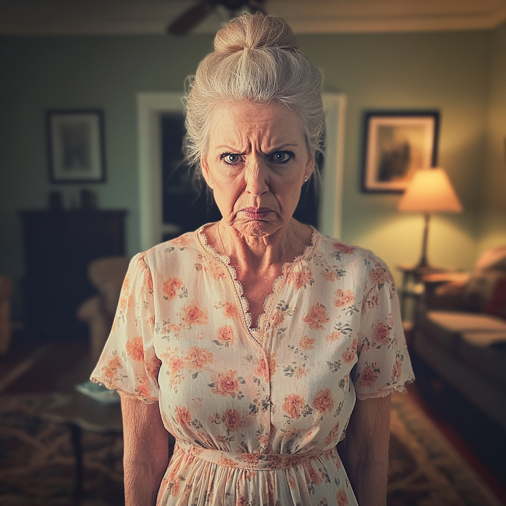 An upset older woman | Source: Midjourney