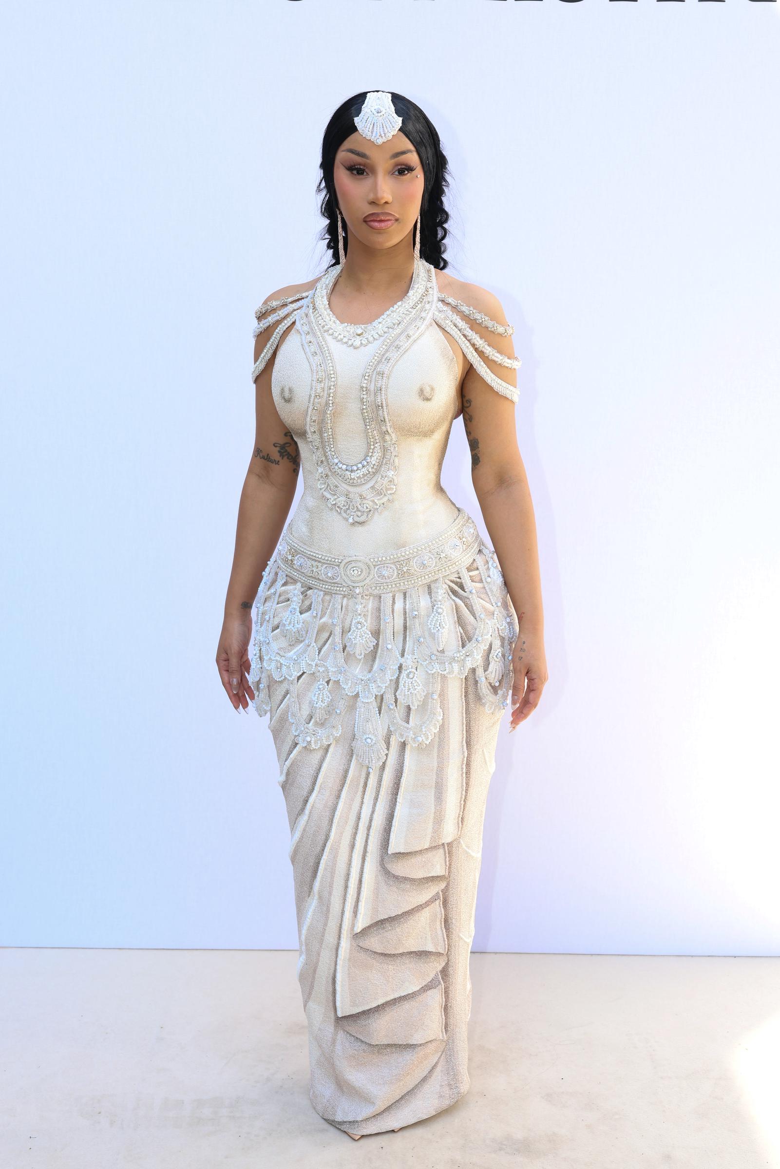 Cardi B attends the Rahul Mishra Haute Couture Fall/Winter 2026/2027 show as part of Paris Fashion Week on July 6, 2026 in Paris, France. | Source: Getty Images