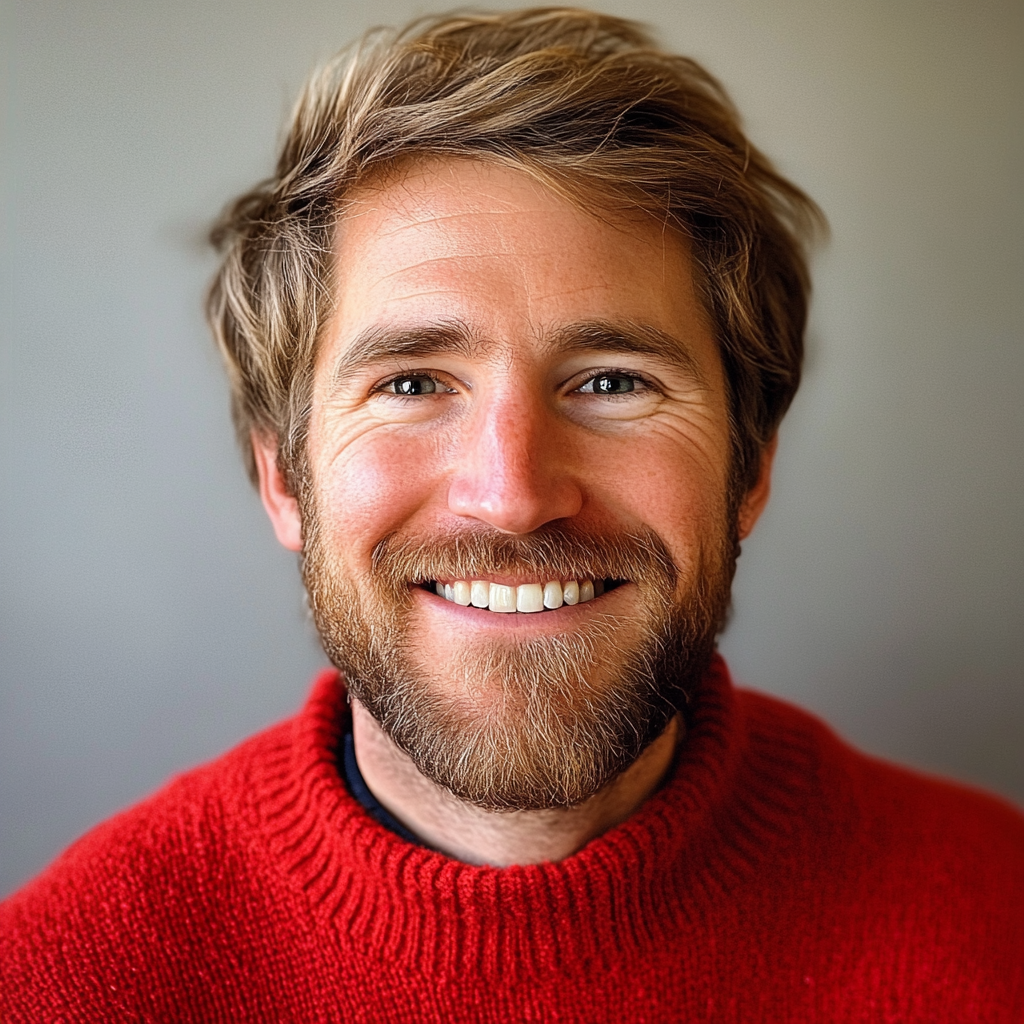 A close up of a smiling man | Source: Midjourney