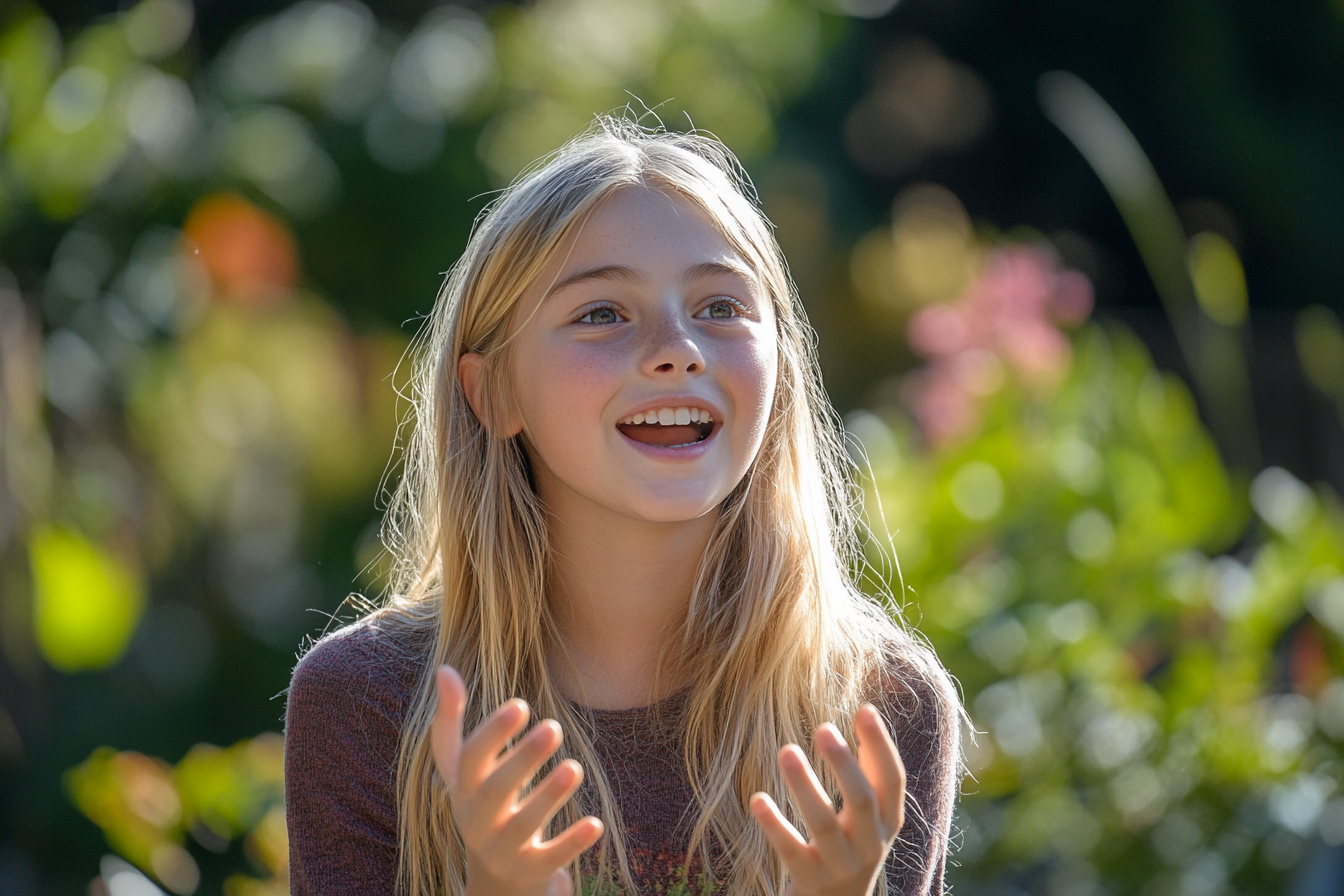 An enthusiastic teen girl | Source: Midjourney