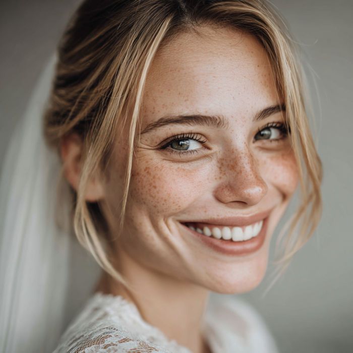 A bride smiling | Source: Midjourney