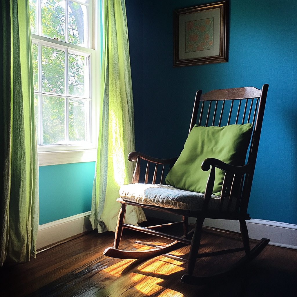 A rocking chair in a bedroom | Source: Midjourney