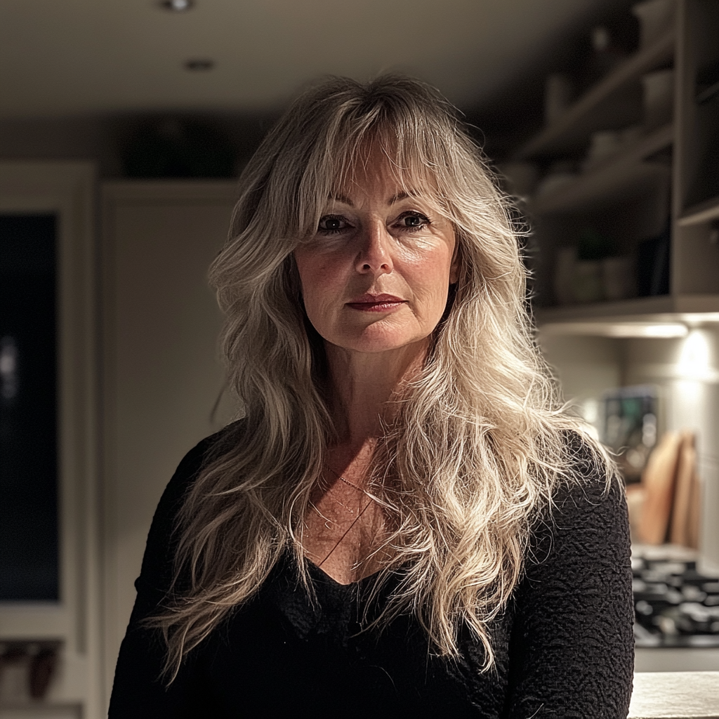 An older woman standing in a kitchen | Source: Midjourney