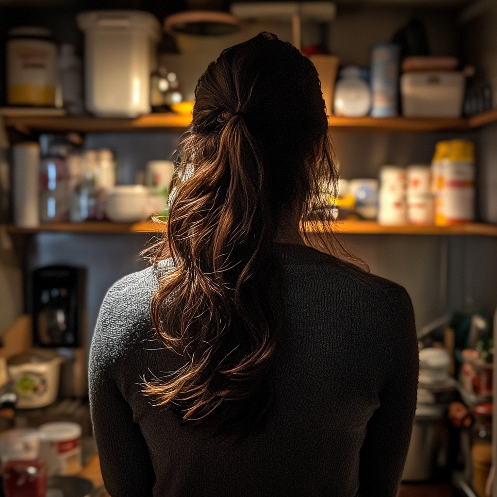 A woman standing in a pantry | Source: Midjourney