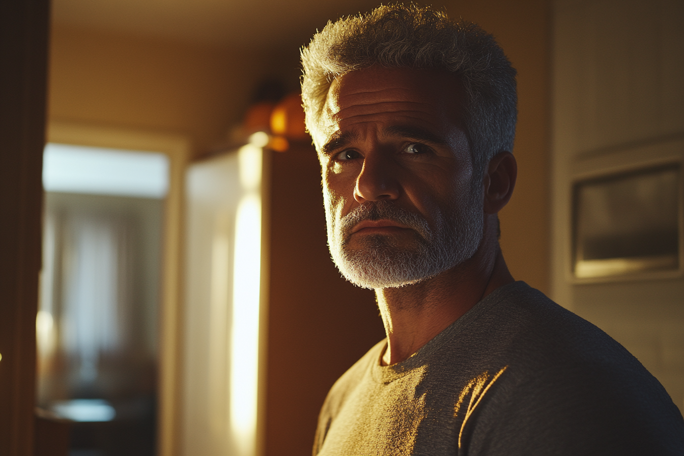 A man standing in his house | Source: Midjourney