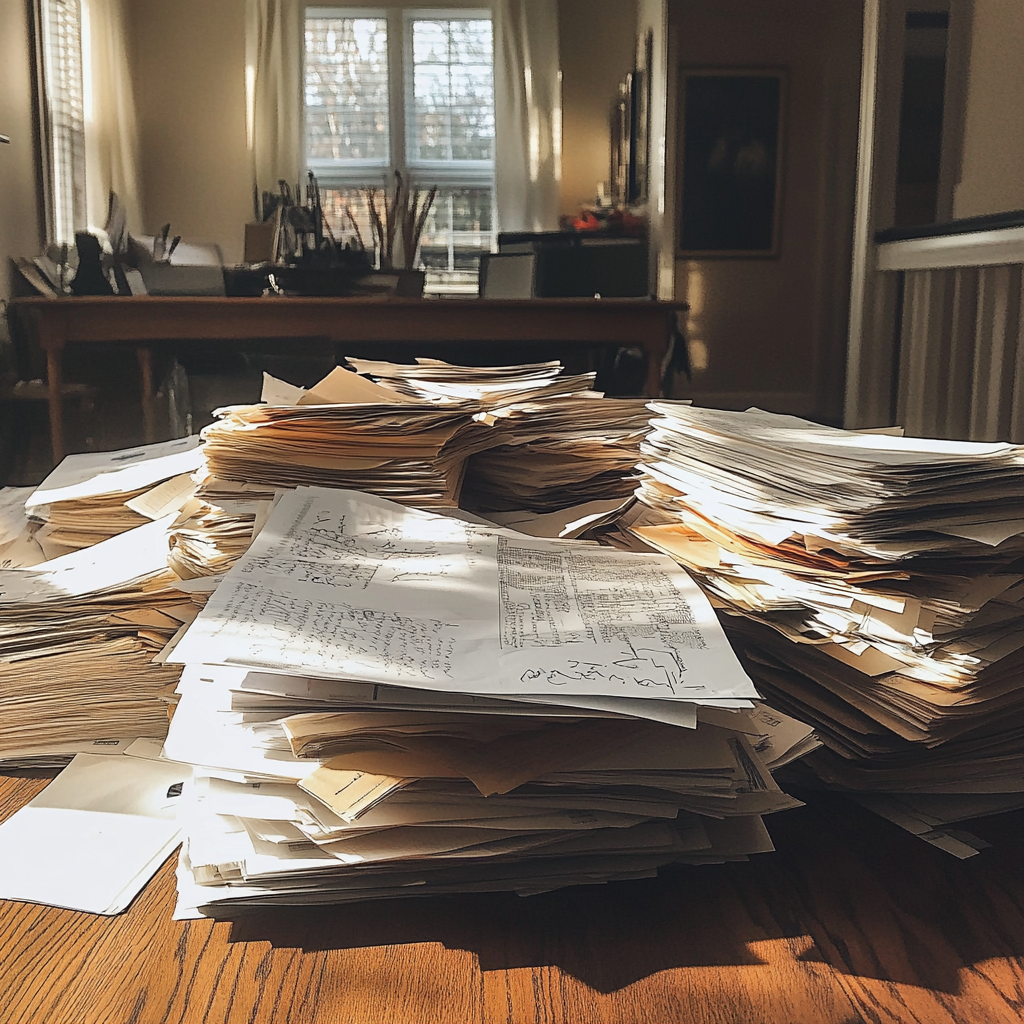 A pile of paperwork | Source: Midjourney