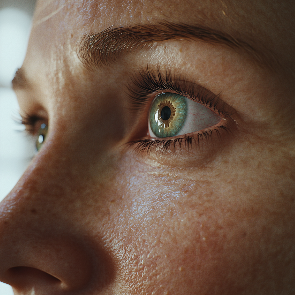 A close-up shot of a woman's face | Source: Midjourney