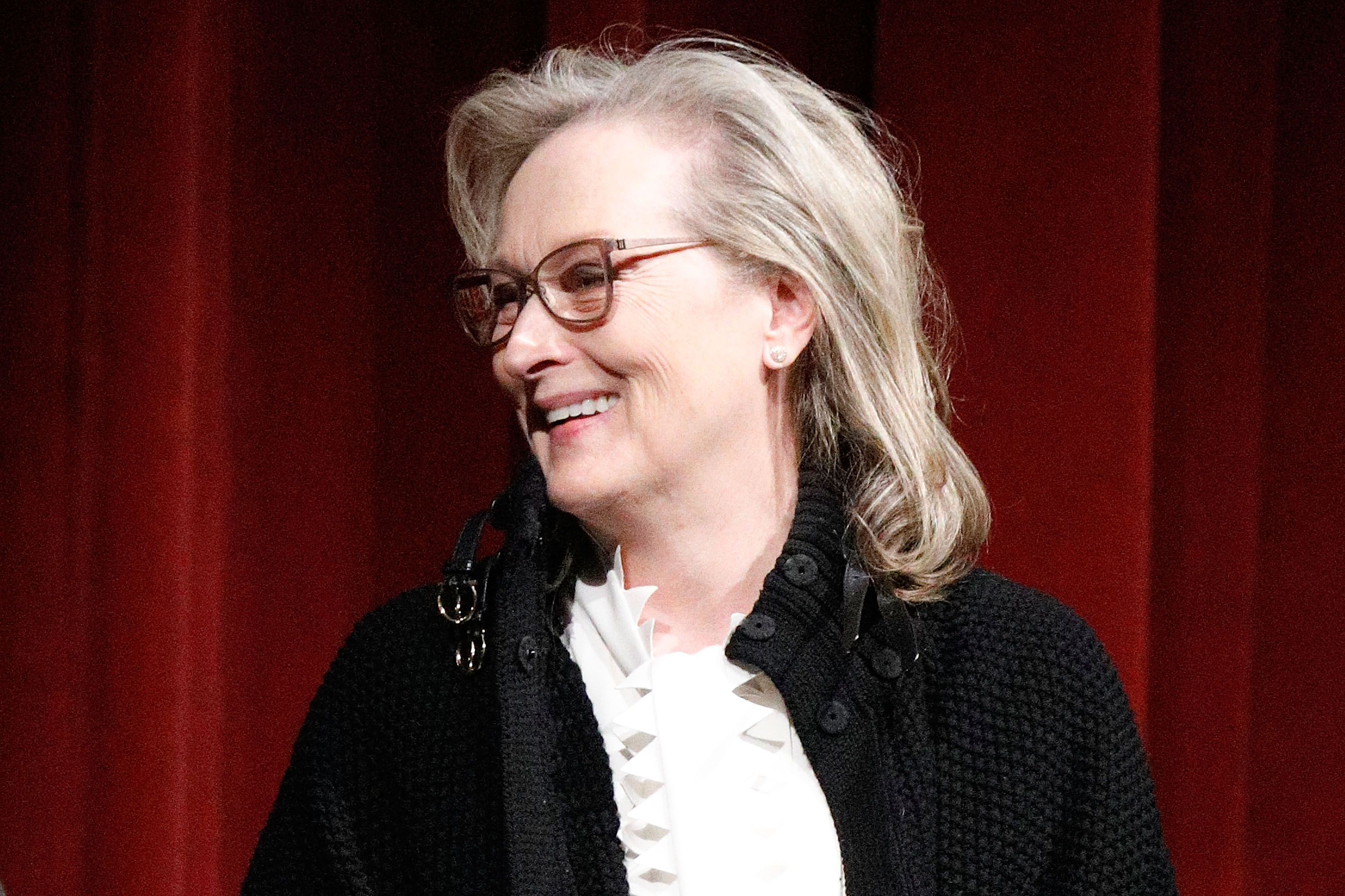 Meryl Streep on stage during The Academy of Motion Picture Arts & Sciences Official Academy Screening of The Post at the MOMA Celeste Bartos Theater on December 7, 2017 in New York City. | Source: Getty Images