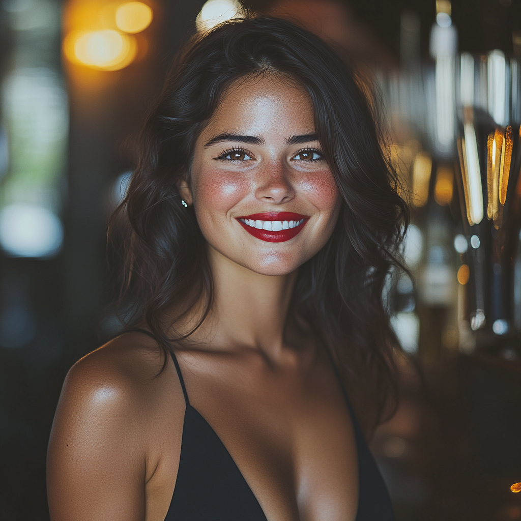 A woman at a bar | Source: Midjourney
