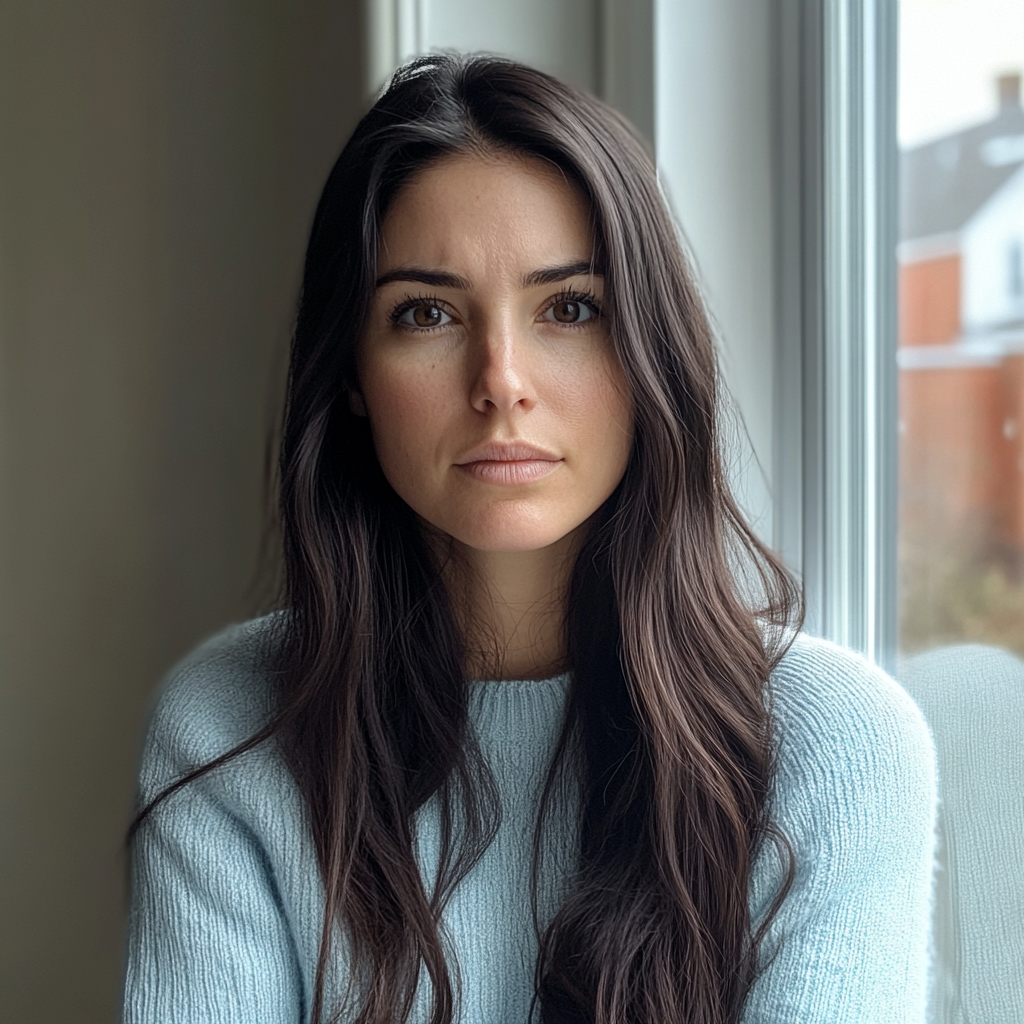 A close up of a pensive woman | Source: Midjourney