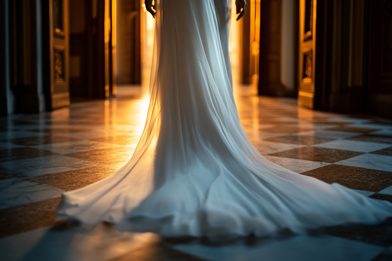 A woman walking away | Source: Midjourney