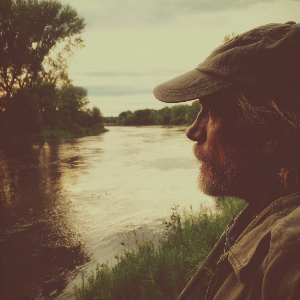 A man standing by a river | Source: Midjourney