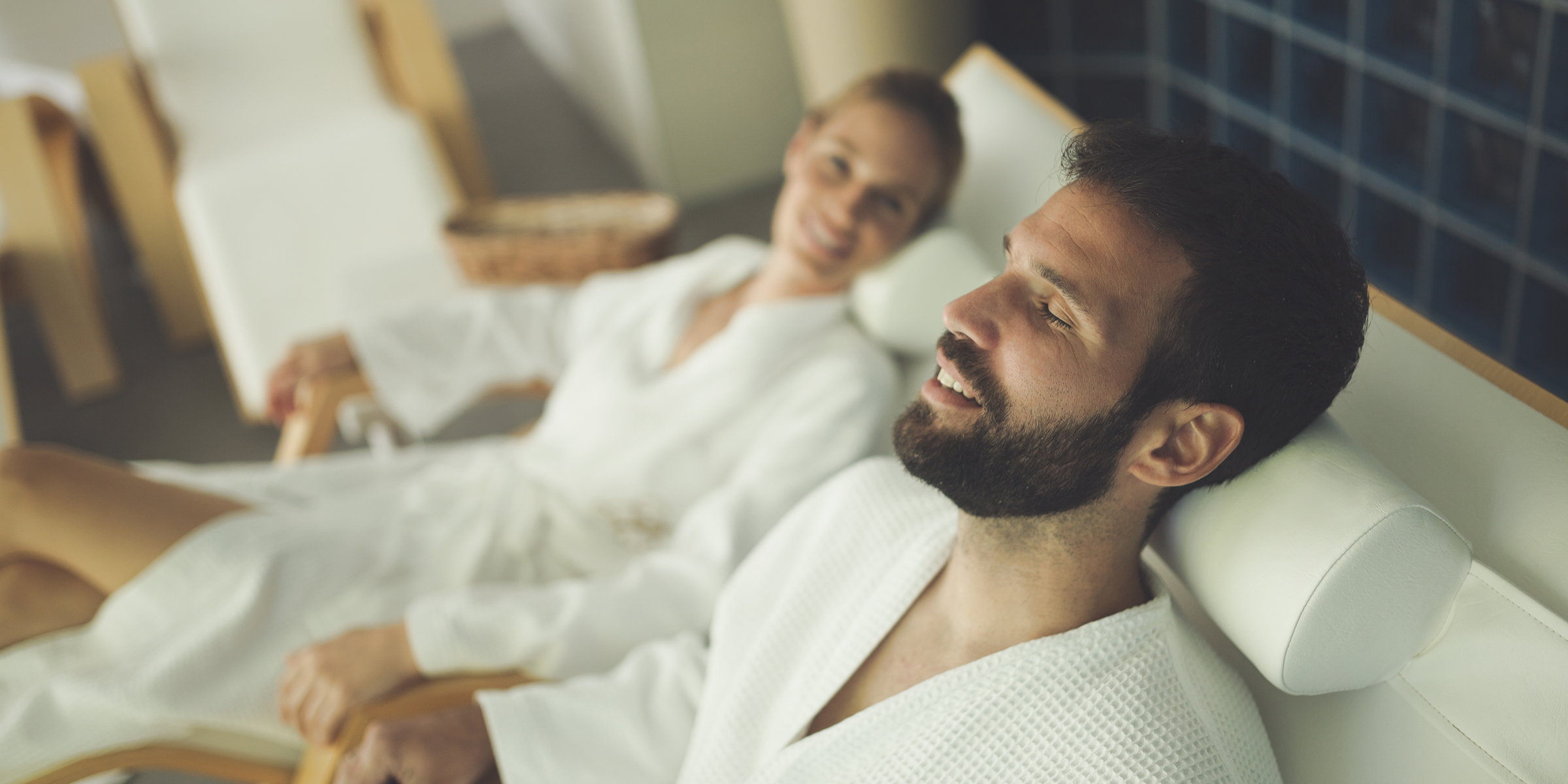 A man and a woman relaxing in a spa | Source: Shutterstock